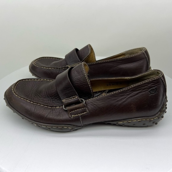Born Loafers Driving Shoes Moccasins Slip On Brown Leather Comfy Casual Office main image 11